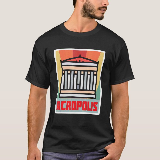 Camiseta Alma da Grécia da Cidade Grega de Atenas do Parthê (Frente)