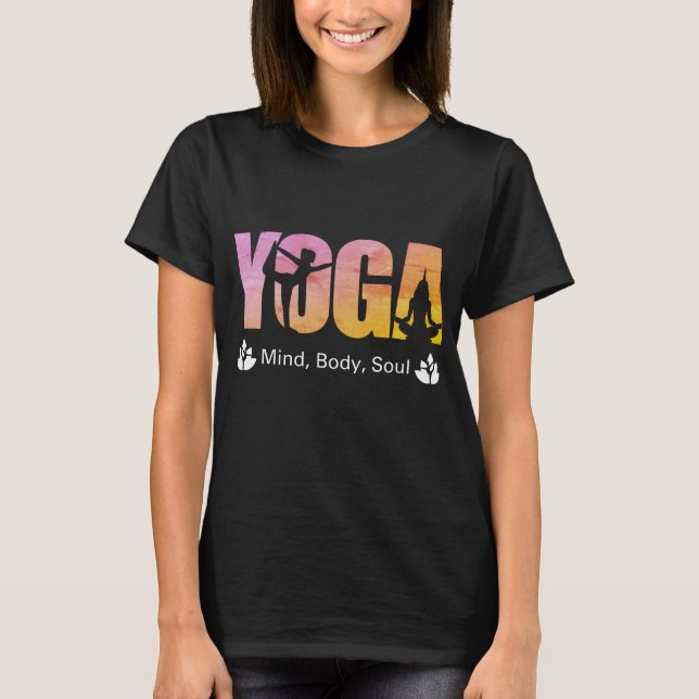 Camiseta alma da mente ioga (Frente)