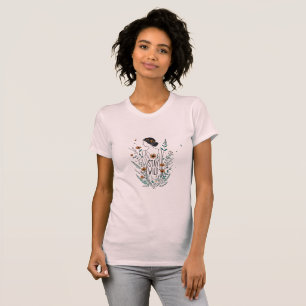 Camiseta Alma de Flor Silvestre – Arte Linear Floral Silhue