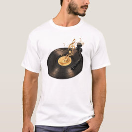 Camiseta Alma de Vinil: Harmonia de Música Retrô