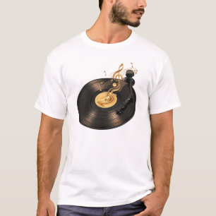 Camiseta Alma de Vinil: Harmonia de Música Retrô
