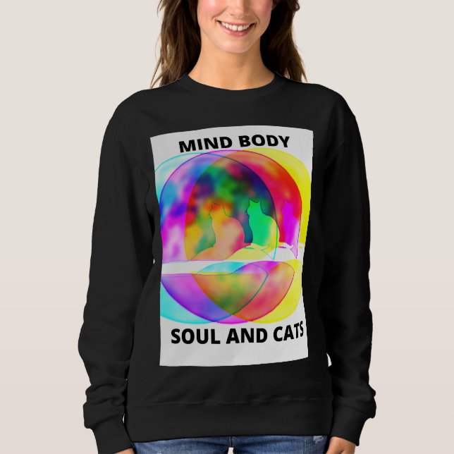 Camiseta Alma Do Corpo Da Mente E Gatos (Frente)