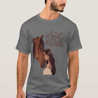 Camiseta Alma do menino Cavalo Selvagem