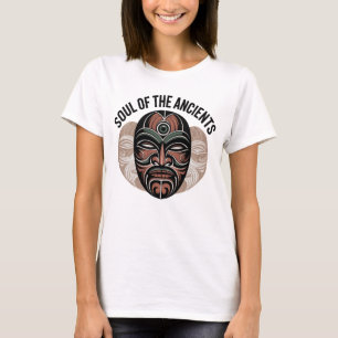Camiseta Alma dos Antigos - Design de Máscara Tribal