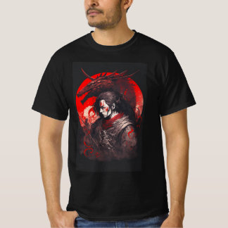 Camiseta Alma Dragão - Impressão de Arte Espirital Samurai