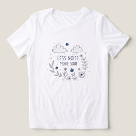 Camiseta Alma Floral Caprichosa Citação Arte de Linha