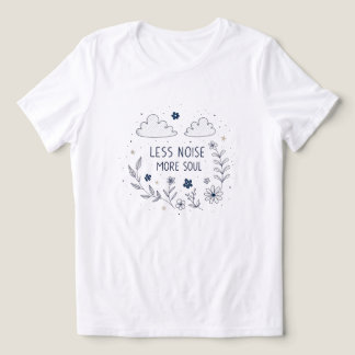 Camiseta Alma Floral Caprichosa Citação Arte de Linha