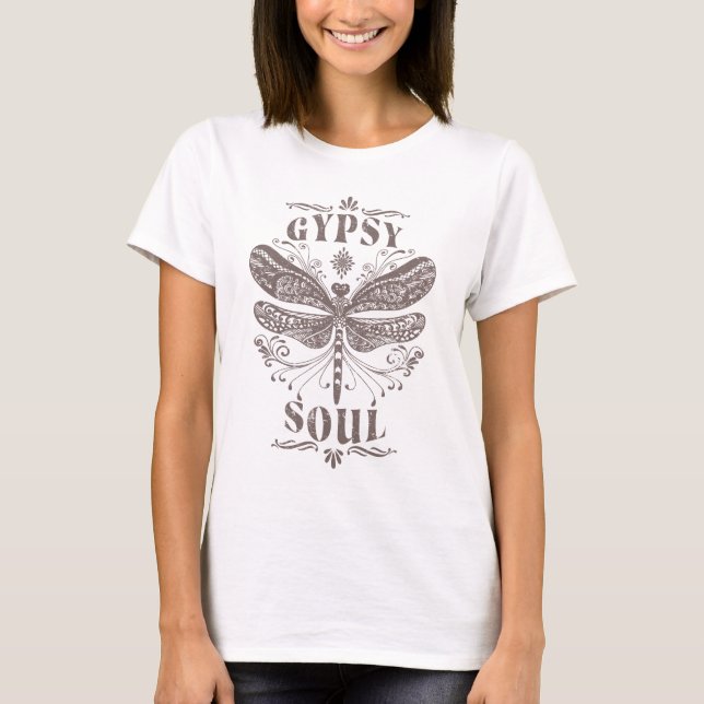 Camiseta Alma Gypsy - Dragonfly Boêmia (Frente)