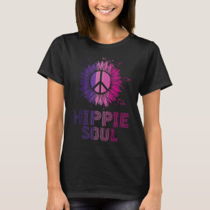 Camiseta Alma Hippie Símbolo da Paz Flor da Margarida Par
