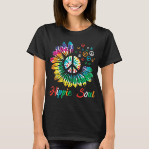 Camiseta alma hippie tie die dise sinal de paz