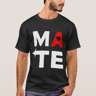 Camiseta Alma Mate Soulmate Coração Coração Coração Corresp