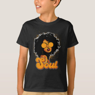 Camiseta Alma Negra Feminina Afro Funk dos Anos 70 Estilo V