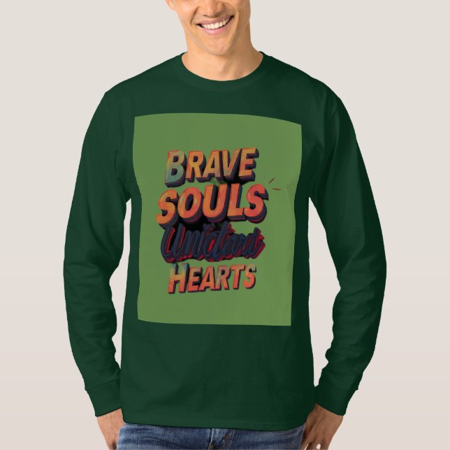 Camiseta "Almas Corações Unidos." (Frente)
