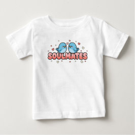 Camiseta Almas Gêmeas: Passado dos Azulinhos Kawaii Amor Pa