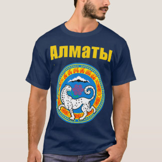 Camiseta Almaty Kazaquistão Casaco de Armas Gift Cazaquistã