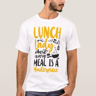 Camiseta Almoçando Lady Cafeteria Creche Lady Onde