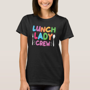 Camiseta Almoçando Lady Crew Cafeteria Empregado na Esquadr