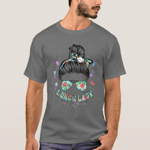 Camiseta Almoçando Lady Messenger Hair Mulher Bun Lunch La