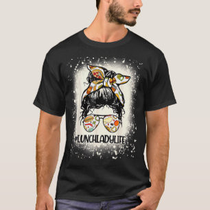 Camiseta Almoçando Lady Messy Hair Mulher Bun Lunch Lady Li