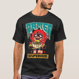 Camiseta Almoço asiático udonnoodles Asianculinário japonês