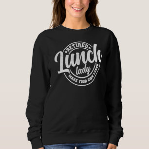 Camiseta Almoço da cantina escolar Senhora aposentada faça