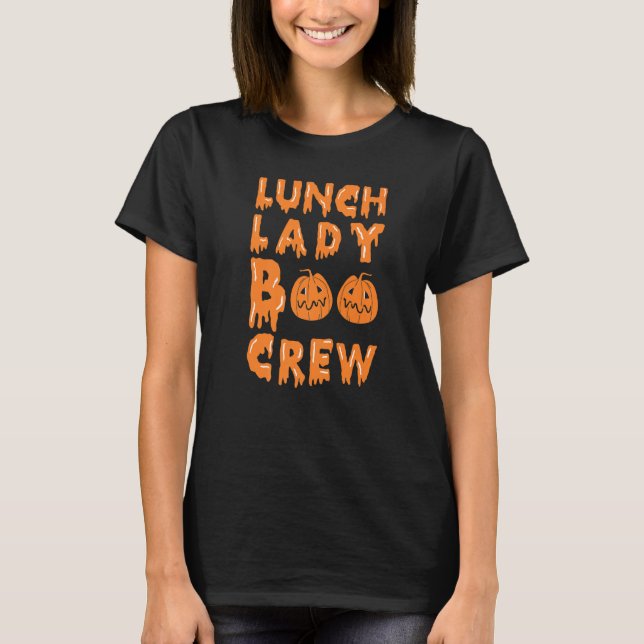 Camiseta Almoço de Halloween Lady Boo Crew (Frente)
