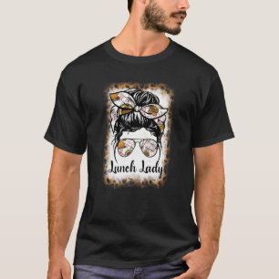 Camiseta Almoço de Leopardo Sangrado Lady Messy Bun Lunch L