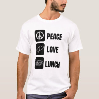 Camiseta Almoço de paz - Design de diversão para o almoço