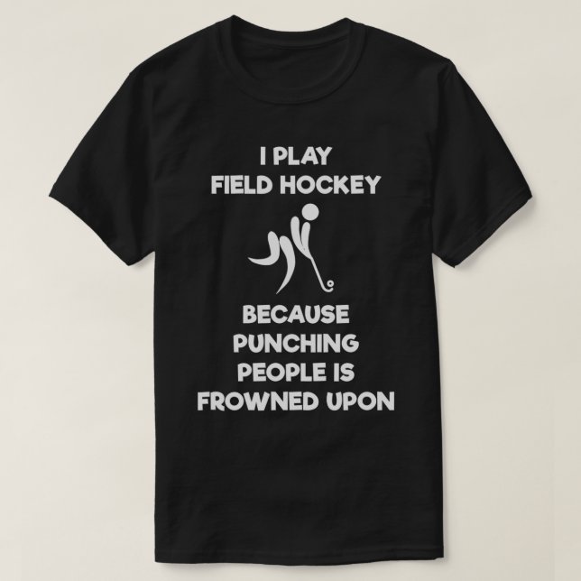 Camiseta Almoço de Presente Engraçado de Hóquei em Campo (Frente do Design)