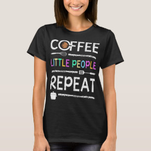 Camiseta Almoço escolar Lady Café Pequenas Pessoas Repete