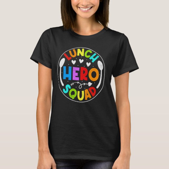 Camiseta Almoço Meninas Hero Squad Engraçado Cafeteria Gif (Frente)