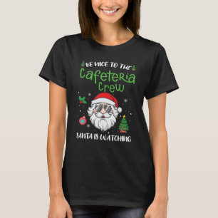 Camiseta Almoço na Escola de Natal da Tripulação Funny Cafa