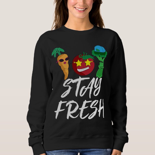 Camiseta Almoço saudável dos vegetais engraçados frescos da (Frente)