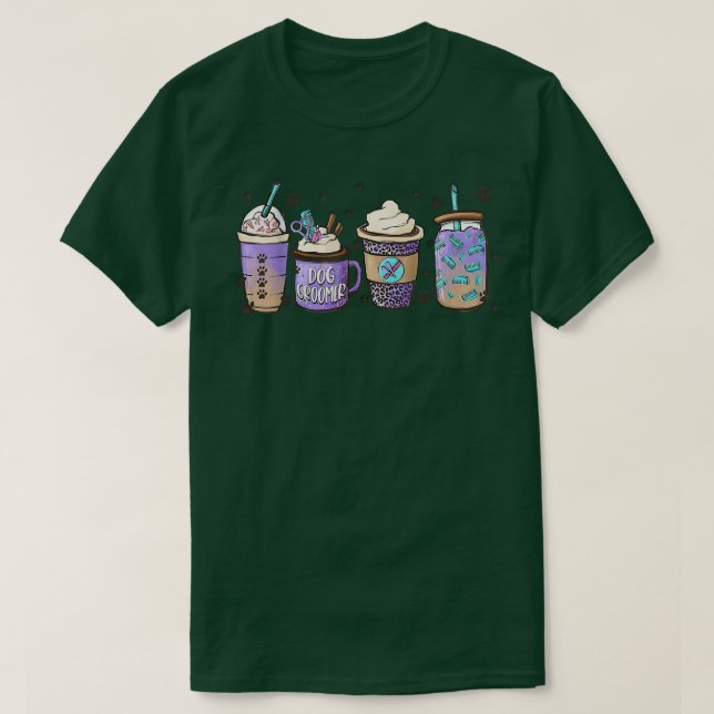 Camiseta Almofada de Café Latte Leopardo (Frente do Design)