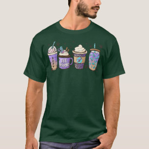 Camiseta Almofada de Café Latte Leopardo