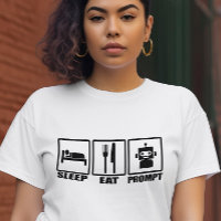 Almofada Engraçado Prompção de Camisa-T | Comido R