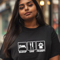 Almofada Engraçado Prompção de Camisa-T | Comido R