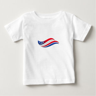 Camiseta Almofada USA Stars & Stripes Wave Vermelho Branc