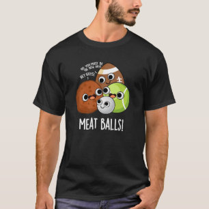 Camiseta Almôndegas Piada de Comida Divertida Fundo Escuro