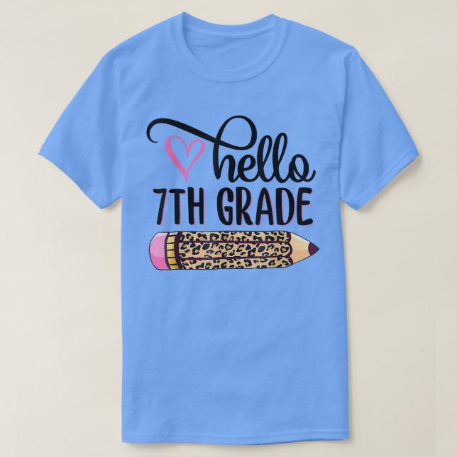 Camiseta Alô, 1º ano, 7 de Equipe, de volta à escola  (Frente do Design)
