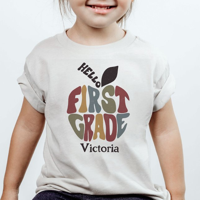 Camiseta Alô, 1º ano de volta à moda escolar (Criador carregado)