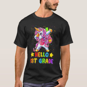 Camiseta Alô, 1rua - Primeiro Grau Dabbing Unicorn Back T