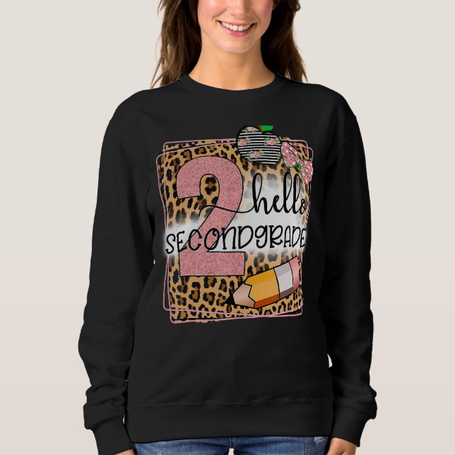 Camiseta Alô, 2º ano Leopardo Imprimir segundo Grau Voltar  (Frente)