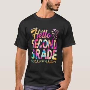 Camiseta Alô, 2º ano Tie Dye 1º dia, cortado de volta para