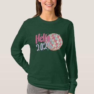 Camiseta Alô 2025 Png, Retro Ano Novo 2025 Png, Ano Novo