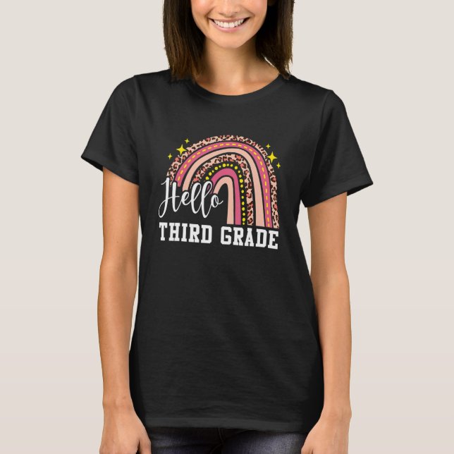 Camiseta Alô, 3º ano, Rainbow Grau, Leopardo, T (Frente)