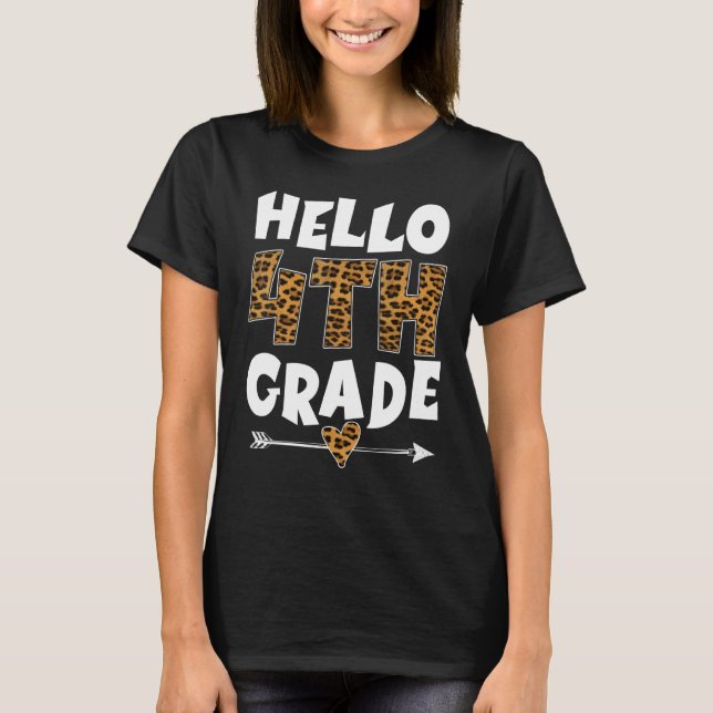 Camiseta Alô, 4ª série de professores do 4º ano Leopardo (Frente)