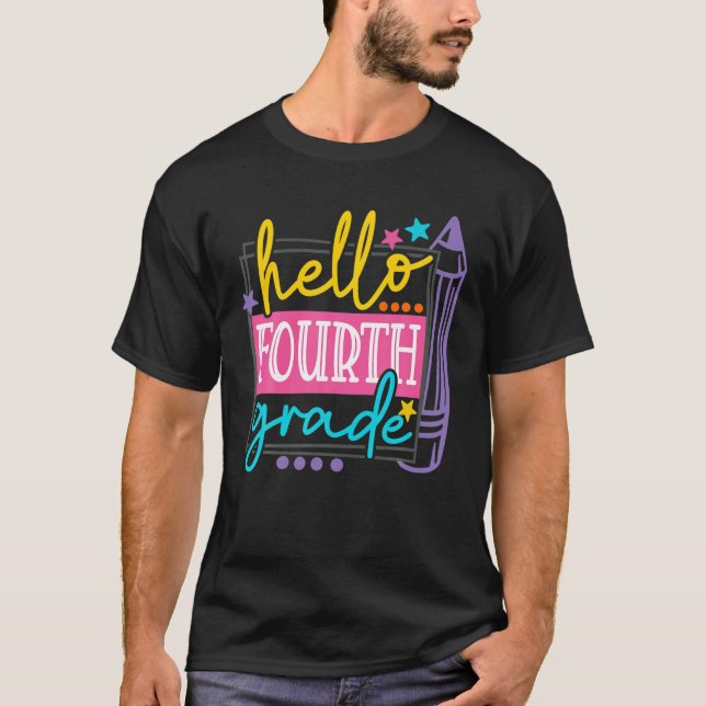 Camiseta Alô, 4º Grau Da Equipe De Volta À Escola T (Frente)