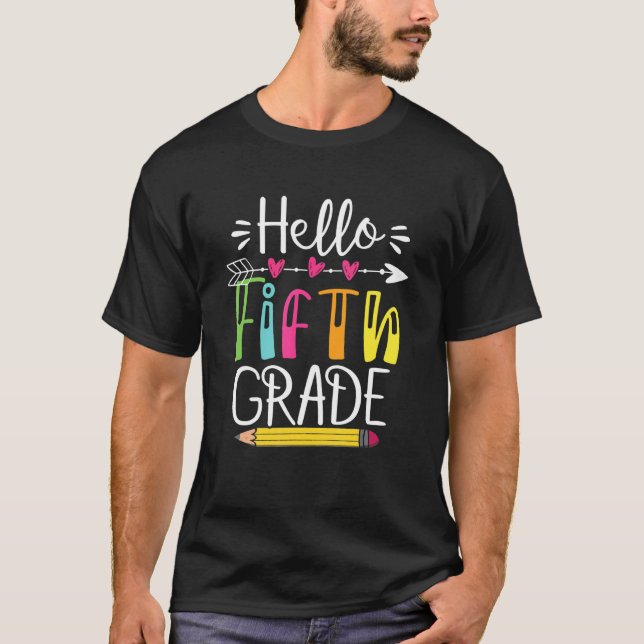 Camiseta Alô, 5º ano, 5 de Equipe, De Volta À Escola K (Frente)
