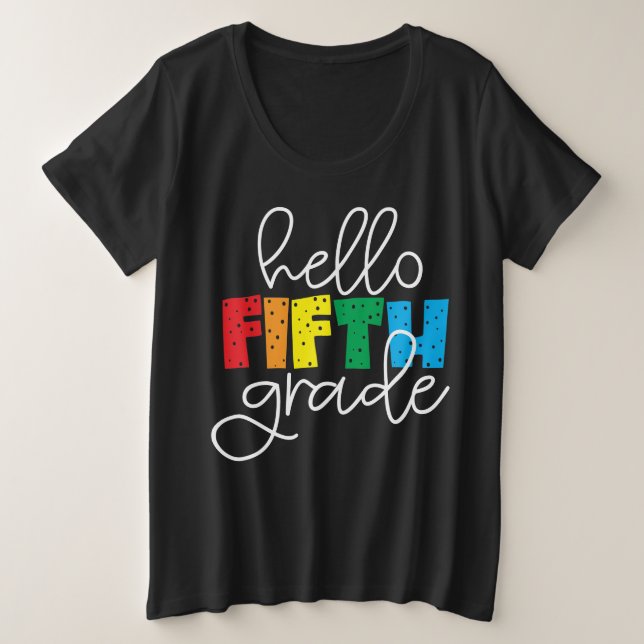 Camiseta Alô, 5º ano - Divertimento de volta ao professor u (Frente do Design)